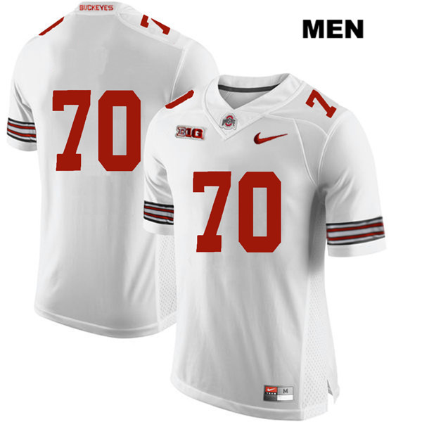 Ohio State Buckeyes Men's Noah Donald #70 White Authentic Nike No Name College NCAA Stitched Football Jersey SG19S07XB
